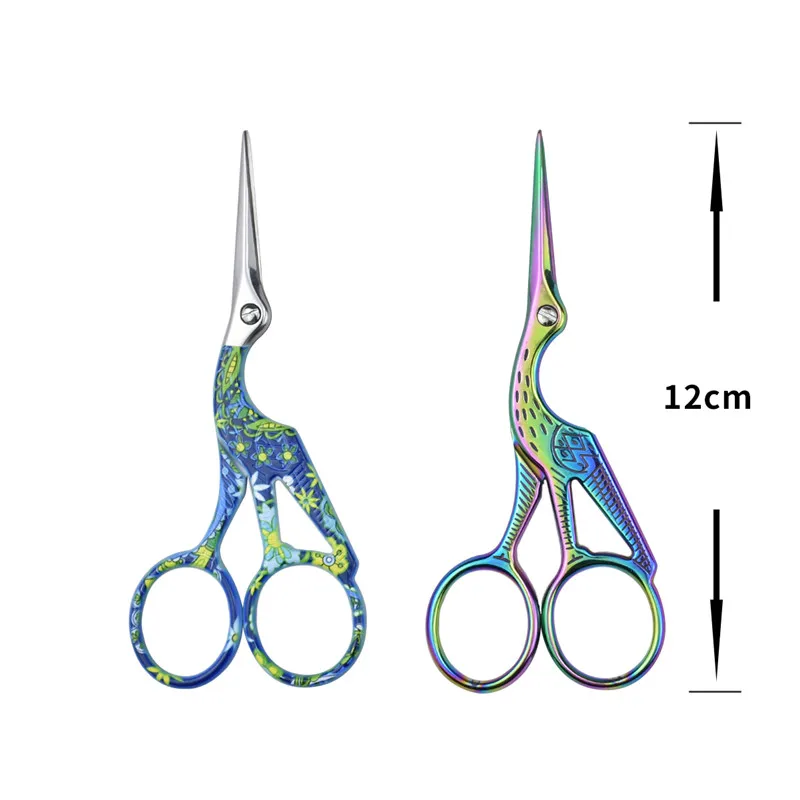 Looen Embroidery Scissor Crane Shaped Cross Stitch Tailor Scissor Retro European Sewing Handicraft DIY Home Tool Accessories (1)