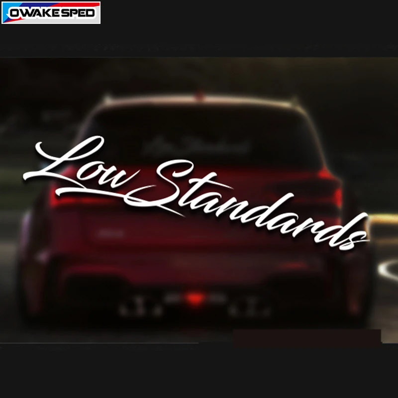 55cm*10.7cm Auto Front Windshield Decor Stickers LOW STANDARDS Graphics Reflective Decals Car Accessories
55cm*10.7cm Auto Front Windshield Decor Stickers LOW STANDARDS Graphics Reflective Decals Car Accessories