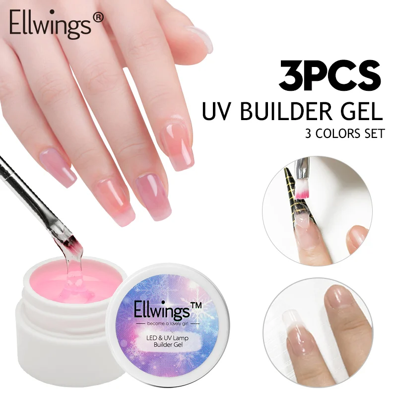 Ellwings 3 Colors Set UV Builder Gel Soak Off UV Nail Gel Varnish Dry Fast Semi Permanent Nails Extension Glue Gel Nail Polish
Ellwings 3 Colors Set UV Builder Gel Soak Off UV Nail Gel Varnish Dry Fast Semi Permanent Nails Extension Glue Gel Nail Polish