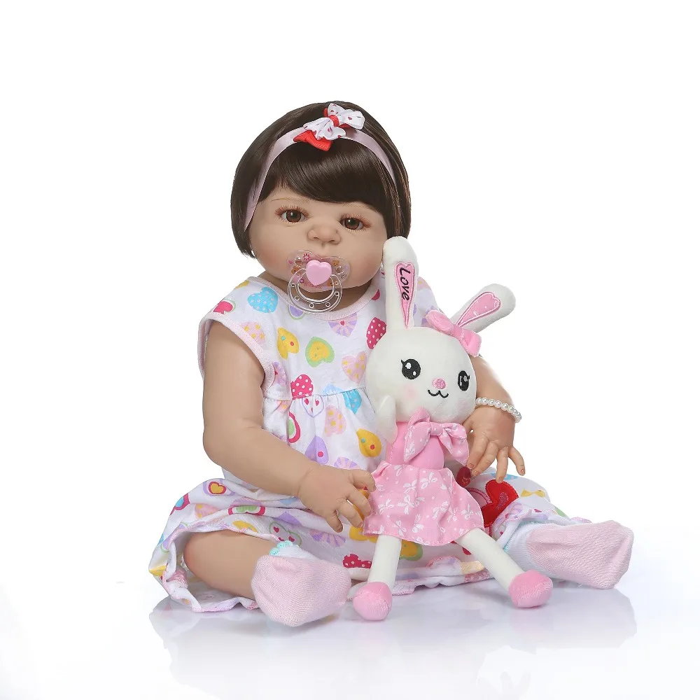 55CM Silicone Vinyl Reborn Baby Doll Toy For Girl Lifelike Newborn Babies Princess Doll In Tan Skin Bath Bedtime Toy Xmas Gfit
55CM Silicone Vinyl Reborn Baby Doll Toy For Girl Lifelike Newborn Babies Princess Doll In Tan Skin Bath Bedtime Toy Xmas Gfit