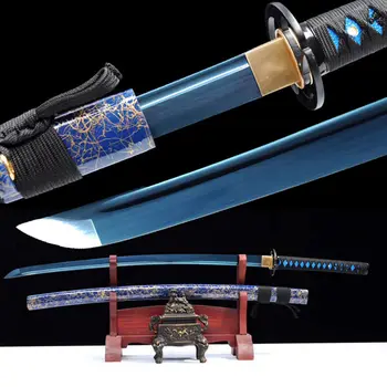 Hand-Forging Full Tang T1095 High Carbon Steel Blue Blade Sharp Knife Japanese Samurai Sword Katana High Quality Iron Tsuba
Hand-Forging Full Tang T1095 High Carbon Steel Blue Blade Sharp Knife Japanese Samurai Sword Katana High Quality Iron Tsuba