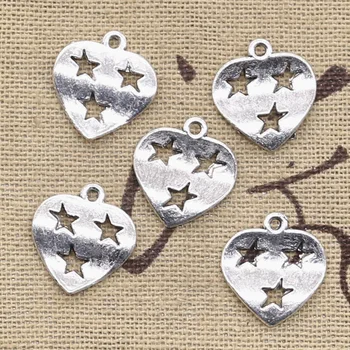 15pcs Charms Heart Star Cut 16x15mm Antique Making Pendant fit,Vintage Tibetan Silver color,DIY Handmade Jewelry
15pcs Charms Heart Star Cut 16x15mm Antique Making Pendant fit,Vintage Tibetan Silver color,DIY Handmade Jewelry
