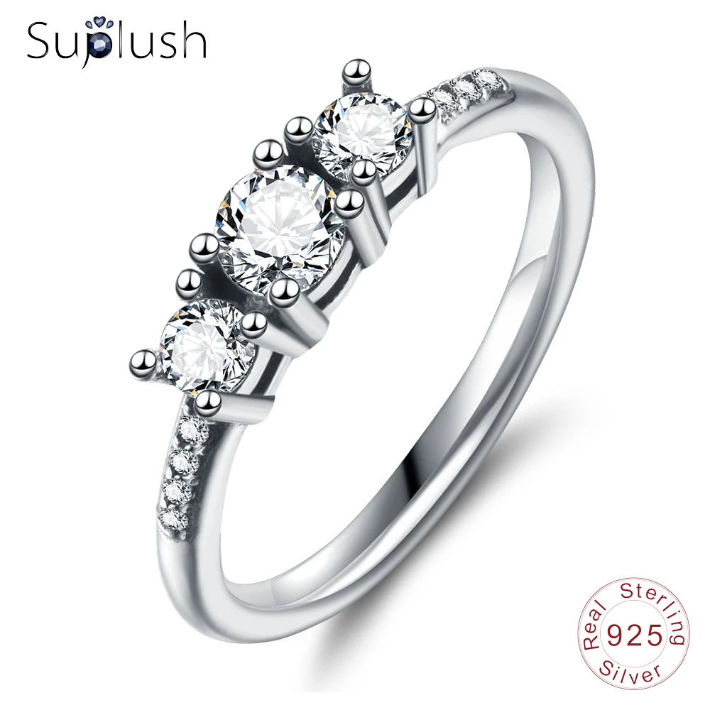 Suplush Hot 925 Sterling Silver Rings For Women Original Brand Wedding Bands Fashion Finger Rings Jewelry Gift Wholesale Price
Suplush Hot 925 Sterling Silver Rings For Women Original Brand Wedding Bands Fashion Finger Rings Jewelry Gift Wholesale Price