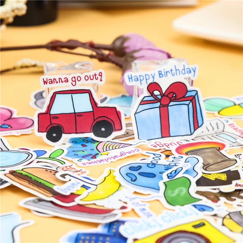 40pcs Creative kawaii Hand drawn everyday life scrapbooking stickers /decorative sticker /DIY craft photo albums/Children
40pcs Creative kawaii Hand drawn everyday life scrapbooking stickers /decorative sticker /DIY craft photo albums/Children
