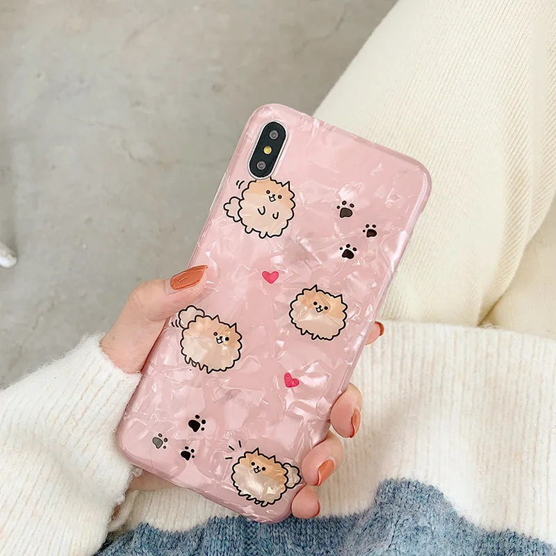 Cute PINK puppy phone cases For iphone6 6s 7 8 plus PINK shell pattern back cover For iphone X XR XS MAX XS case phone case
Cute PINK puppy phone cases For iphone6 6s 7 8 plus PINK shell pattern back cover For iphone X XR XS MAX XS case phone case