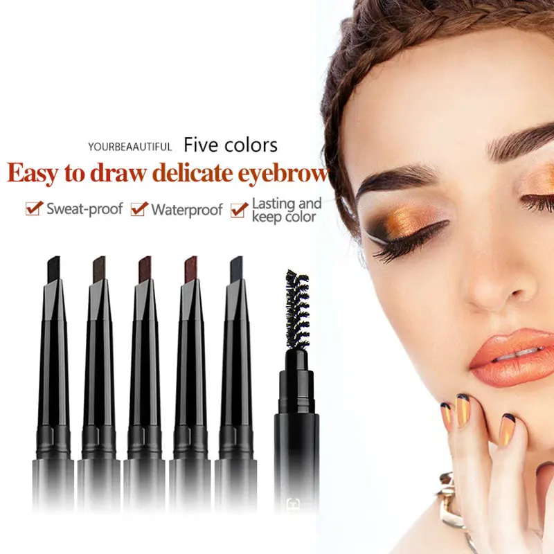 5 Colors Automatic eyebrow pencil Long lasting waterproof double heads eyebrow pencils Professional beauty eye make up tool kit
5 Colors Automatic eyebrow pencil Long lasting waterproof double heads eyebrow pencils Professional beauty eye make up tool kit