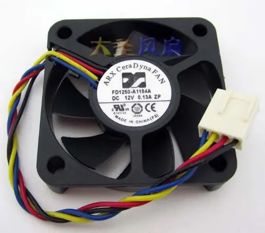 ARX FD1250-A1184A DC12V 0.13A 50*50*10 мм 5 см четырехпроводной охлаждающий вентилятор
ARX FD1250-A1184A DC12V 0.13A 50*50*10 мм 5 см четырехпроводной охлаждающий вентилятор