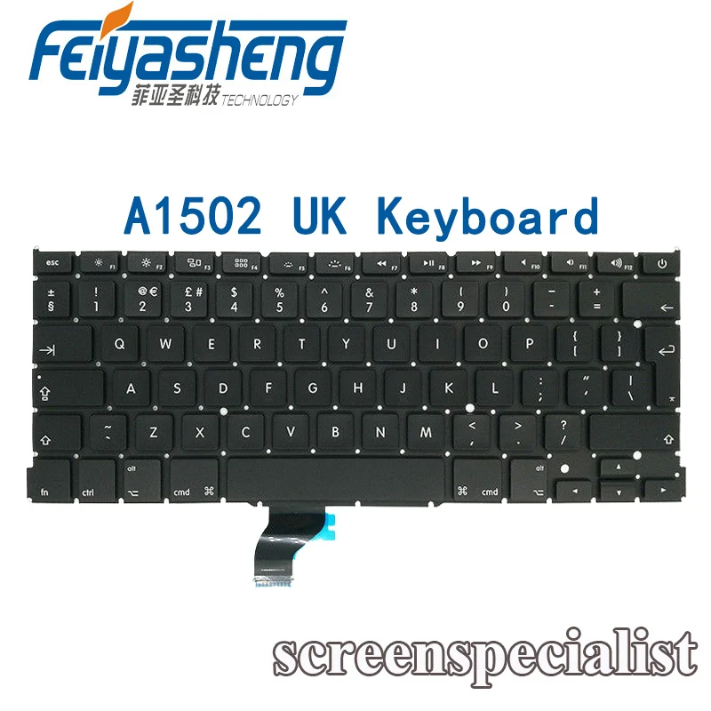 Original New A1502 UK Keyboard for Apple Macbook Pro 13'' Retina A1502 Keyboard UK Layout 2013 2014 2015 Year
Original New A1502 UK Keyboard for Apple Macbook Pro 13'' Retina A1502 Keyboard UK Layout 2013 2014 2015 Year