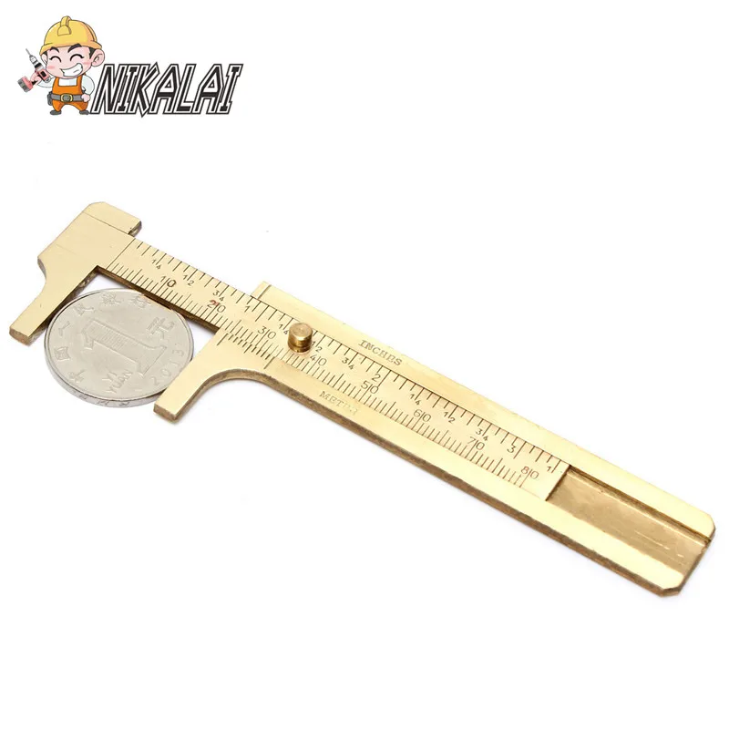 NEW free shipping Mini Solid Brass Sliding Gauge Vernier Caliper 80mm 3.15Inch Jewelry Measuring brass Vernier Caliper
NEW free shipping Mini Solid Brass Sliding Gauge Vernier Caliper 80mm 3.15Inch Jewelry Measuring brass Vernier Caliper