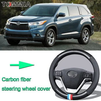 38CM Size M Rubber Carbon Fiber Leather Car Steering Wheel Cover Non-slip breathable For Toyota Highlander
38CM Size M Rubber Carbon Fiber Leather Car Steering Wheel Cover Non-slip breathable For Toyota Highlander