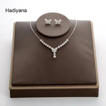 Hadiyana Shiny Cubic Zircon 2Pcs Jewelry Set Fashion Butterfly Earrings Pendant For Women Party Gifts TZ5045
Hadiyana Shiny Cubic Zircon 2Pcs Jewelry Set Fashion Butterfly Earrings Pendant For Women Party Gifts TZ5045