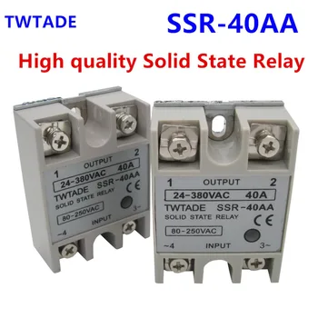 TWTADE/ High-quality Single Phase Solid State Relay SSR-40AA 40A Module 24-380VAC TO 80-250VAC SSR 40AA Solid State Relay
TWTADE/ High-quality Single Phase Solid State Relay SSR-40AA 40A Module 24-380VAC TO 80-250VAC SSR 40AA Solid State Relay