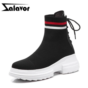 ZALAVOR Women Ankle Boots Real Leather Patchwork Knitting Stretch Winter Shoes Women Flats Boots Casual Footwear Size 34-39
ZALAVOR Women Ankle Boots Real Leather Patchwork Knitting Stretch Winter Shoes Women Flats Boots Casual Footwear Size 34-39