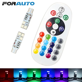 FORAUTO 2pcs Remote Control T10 W5W LED Car Side Wedge Light Dome Reading Lamp SMD 5050 RGBW 16 Colors Interior Lights
FORAUTO 2pcs Remote Control T10 W5W LED Car Side Wedge Light Dome Reading Lamp SMD 5050 RGBW 16 Colors Interior Lights
