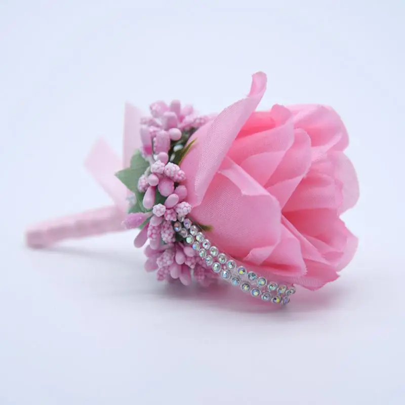 Women Wedding Artificial Rose Flower Brooch Bouquet Glitter Rhinestone Ribbon Prom Boutonniere With Pin
Women Wedding Artificial Rose Flower Brooch Bouquet Glitter Rhinestone Ribbon Prom Boutonniere With Pin