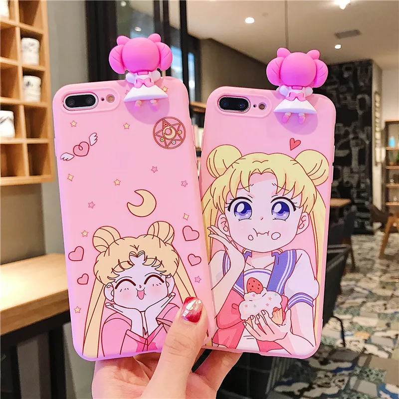 Pink Japanese Anime Kawaii Sailor Moon Phone Case For iPhone 6 6s Puls 7 8 Puls X XR XS MAX Cases TPU Soft Doll Back Cover Coque
Pink Japanese Anime Kawaii Sailor Moon Phone Case For iPhone 6 6s Puls 7 8 Puls X XR XS MAX Cases TPU Soft Doll Back Cover Coque