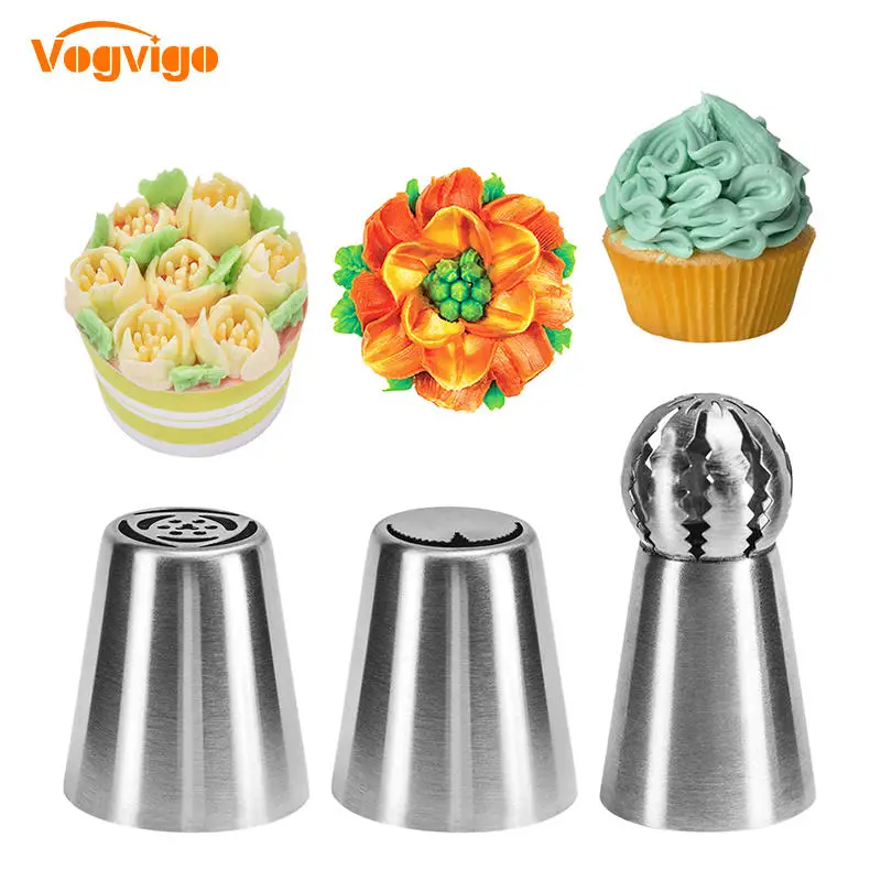 VOGVIGO DIY 3PCS Confectionery Nozzles 304 Stainless Steel Russian Icing Nozzles Cake Decorating Tools Pastry Cream Nozzles
VOGVIGO DIY 3PCS Confectionery Nozzles 304 Stainless Steel Russian Icing Nozzles Cake Decorating Tools Pastry Cream Nozzles