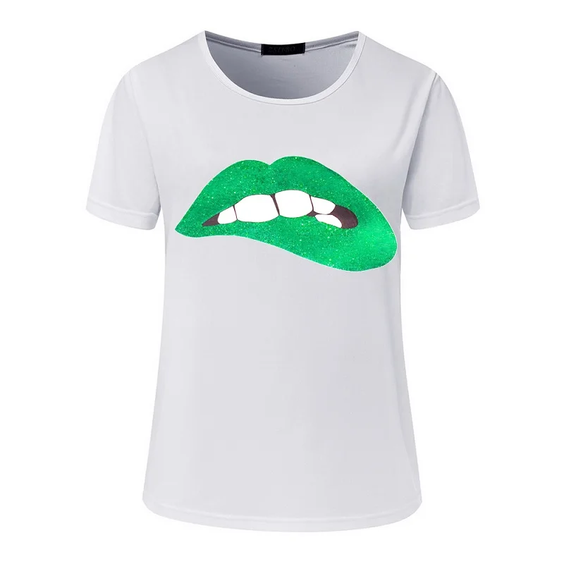 Drop Ship Lips Print Women T shirt Sequined Mouth T-shirts Female Tops Casual Short Sleeve tshirt S-XXL NV35 P
Drop Ship Lips Print Women T shirt Sequined Mouth T-shirts Female Tops Casual Short Sleeve tshirt S-XXL NV35 P