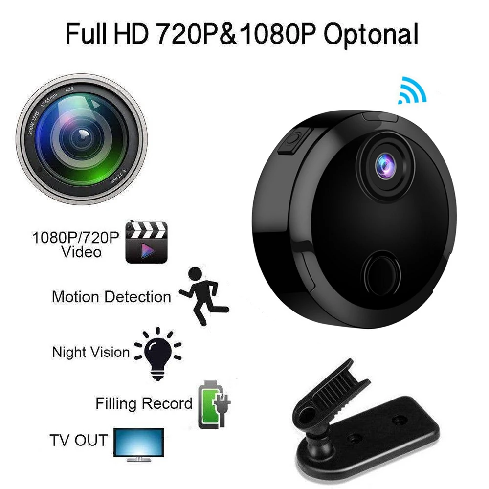 HD 1080P Mini Camera Home Security Camera WiFi Night Vision 1080P Wireless Surveillance Camera Support Remote Monitor Phone App
HD 1080P Mini Camera Home Security Camera WiFi Night Vision 1080P Wireless Surveillance Camera Support Remote Monitor Phone App