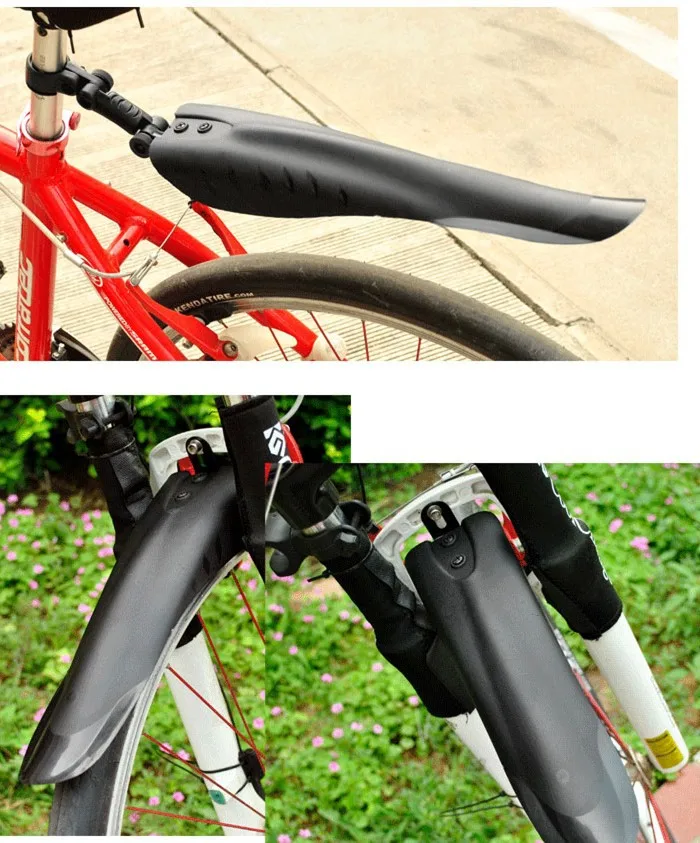 2x новый горный велосипед цикл черный шин брызговики указан спереди задние