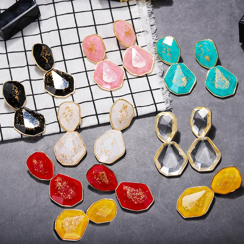 MESTILO 2019 Trendy Resin Women Party Dangle Earrings Bohemian Irregular Geometric Dangle Earrings For Girls Shiny Earrings Gift
MESTILO 2019 Trendy Resin Women Party Dangle Earrings Bohemian Irregular Geometric Dangle Earrings For Girls Shiny Earrings Gift