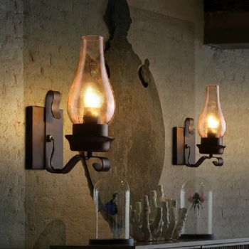 Vintage Iron Wall Lamps American Bar Wall Lights Personalized Clear Glass Lamp cover
Vintage Iron Wall Lamps American Bar Wall Lights Personalized Clear Glass Lamp cover