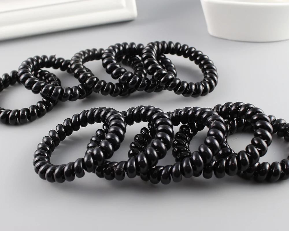 10pcs /lot Girls Black Elastic Telephone Wire Cord Line Head Ties Hair Band Rope 5.5CM Diameter strong telephone wire
10pcs /lot Girls Black Elastic Telephone Wire Cord Line Head Ties Hair Band Rope 5.5CM Diameter strong telephone wire
