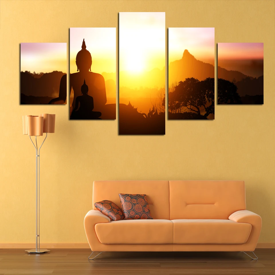 HD Printed Canvas Poster Frame Home Decor Living Room Wall Art 5 Pieces Sunlight Background Buddha Landscape Modular Pictures
HD Printed Canvas Poster Frame Home Decor Living Room Wall Art 5 Pieces Sunlight Background Buddha Landscape Modular Pictures