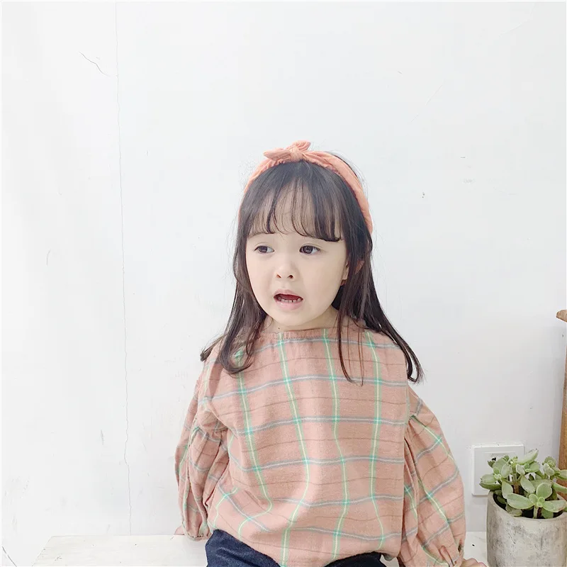 Новые осенние платья для детей осенняя Корейская рубашка с длинными рукавами