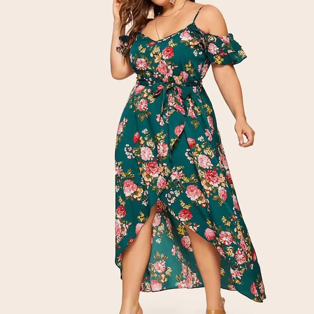 Women Sexy V-Neck Vintage Black Flowers Print Plus Size Dress Backless Bandage Lace Up Long Irregular Maxi Dresses ED
Women Sexy V-Neck Vintage Black Flowers Print Plus Size Dress Backless Bandage Lace Up Long Irregular Maxi Dresses ED