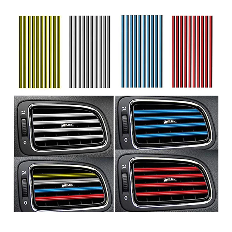 Rovtop U Style Car Air Conditioner Outlet Blade Vent Grille Cover Sticker Colorful Chrome Trunk Door Decoration Strip Sticker Z2
Rovtop U Style Car Air Conditioner Outlet Blade Vent Grille Cover Sticker Colorful Chrome Trunk Door Decoration Strip Sticker Z2