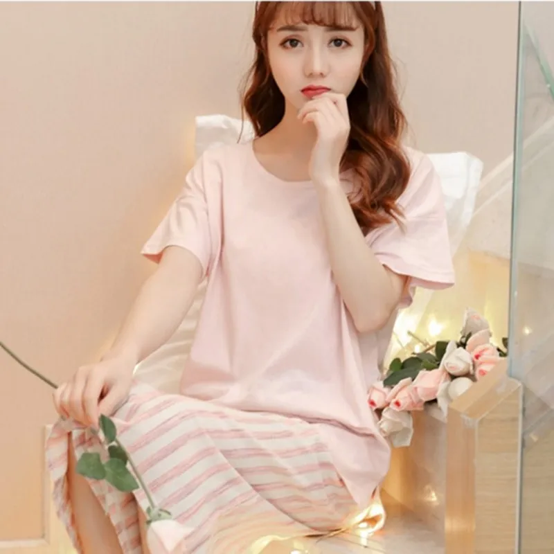 Summer Pajamas Female Cotton Short Sleeves Seven-Minor Pants Sleepwear Korean Version Loose Lady Housewear Two Suits Set H5586
Summer Pajamas Female Cotton Short Sleeves Seven-Minor Pants Sleepwear Korean Version Loose Lady Housewear Two Suits Set H5586