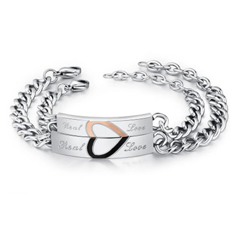 NIBA Real Love Couple Bracelets Stainless Steel Jewelry Charms Lovers Gift Half Heart Puzzle Bracelet Wedding Jewellery
NIBA Real Love Couple Bracelets Stainless Steel Jewelry Charms Lovers Gift Half Heart Puzzle Bracelet Wedding Jewellery