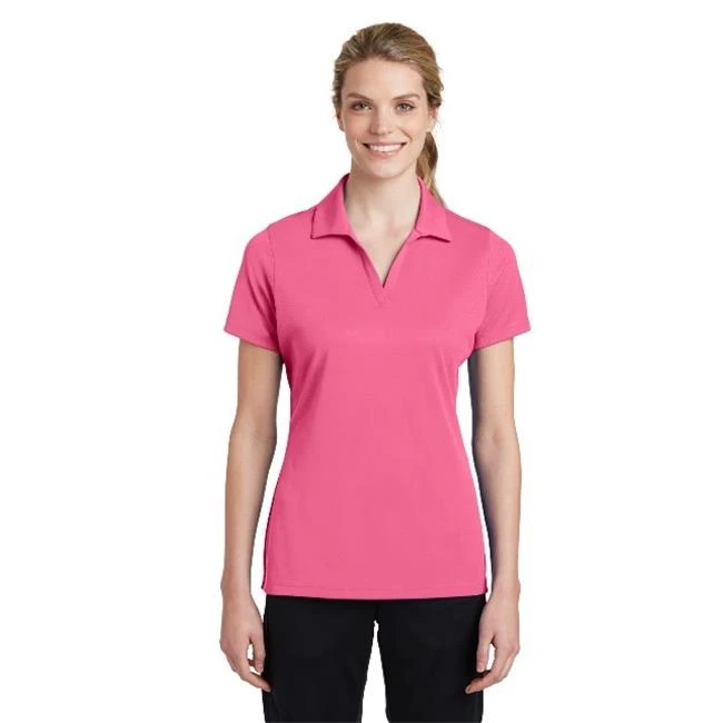 Sport-Tek LST640 Ladies PosiCharge Racer Mesh Polo Bright Pink - 3XL