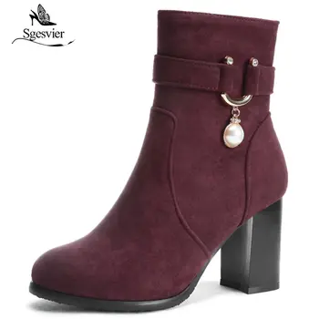 Sgesvier Winter Women Boots Round Toe Zipper Shoes Ankle Boots Square High Heel Western Style Ladies Boots Size 34-48 OX829
Sgesvier Winter Women Boots Round Toe Zipper Shoes Ankle Boots Square High Heel Western Style Ladies Boots Size 34-48 OX829