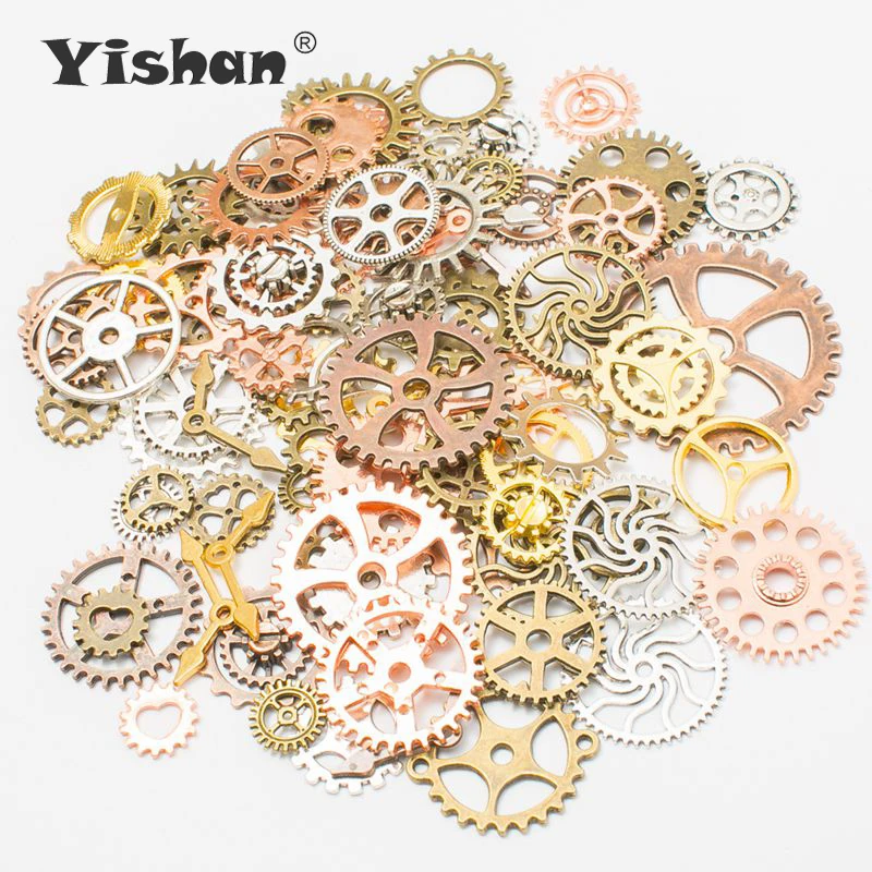 Yishan винтажные смешанные сплав Брелоки в стиле стимпанк DIY модные аксессуары часы