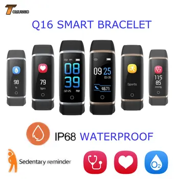 Q16 Bluetooth Smart Bracelet IP68 Waterproof Running Sports Watch Heart Rate Fitness Activity Tracker Call SMS Message Reminder
Q16 Bluetooth Smart Bracelet IP68 Waterproof Running Sports Watch Heart Rate Fitness Activity Tracker Call SMS Message Reminder