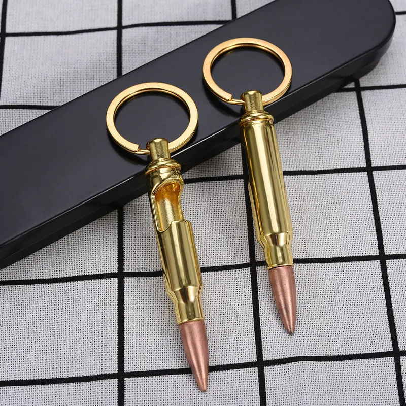Metal bullet opener keychain multi-function products can be easily carried by men and women
Metal bullet opener keychain multi-function products can be easily carried by men and women