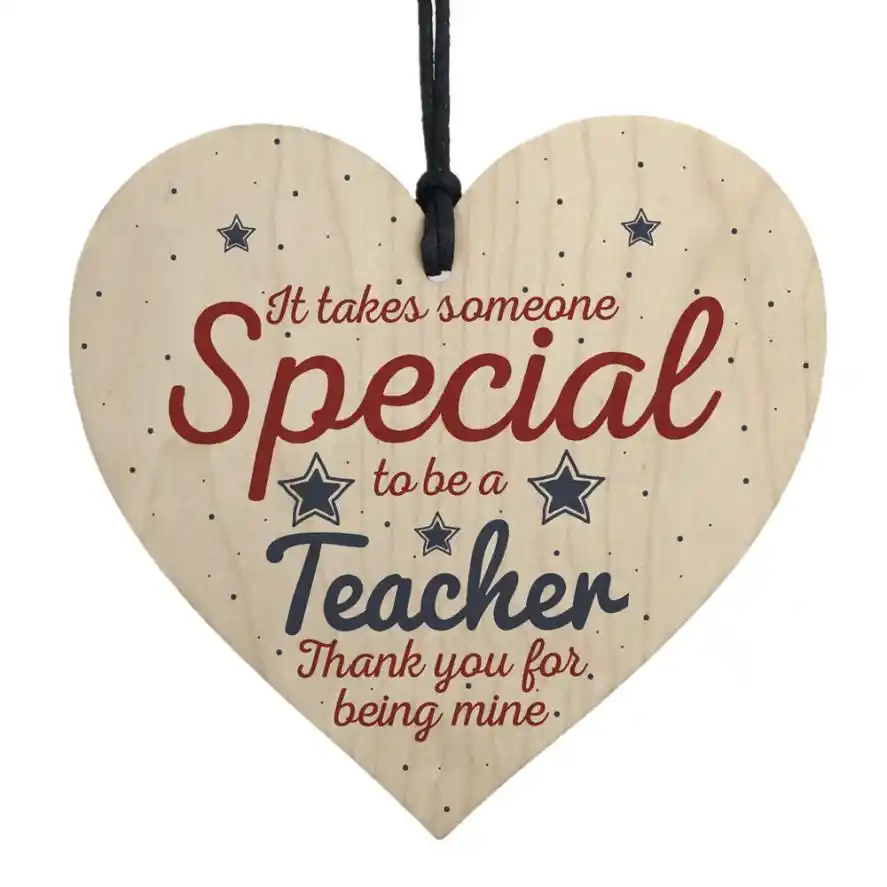 hanging heart gift for teacher leaving present thank you gifts