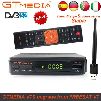 2 Year Europe 5 Clines Server GTMedia V7S HD Digital Satellite Receiver DVB-S2 V7S HD Full 1080P+USB WIFI Upgrade Freesat V7
2 Year Europe 5 Clines Server GTMedia V7S HD Digital Satellite Receiver DVB-S2 V7S HD Full 1080P+USB WIFI Upgrade Freesat V7