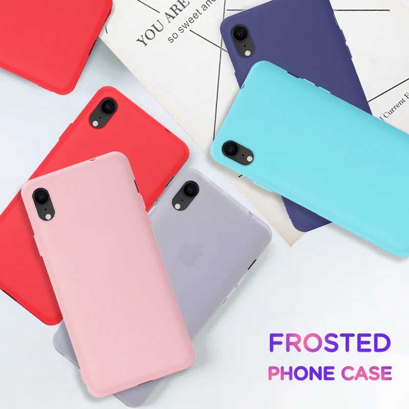 Soft Back Matte Cases for iPhone X 7 8 6 S 6S 7 Plus XS Max XR Case Candy Color Shockproof TPU Silicone Back Cover Capa
Soft Back Matte Cases for iPhone X 7 8 6 S 6S 7 Plus XS Max XR Case Candy Color Shockproof TPU Silicone Back Cover Capa
