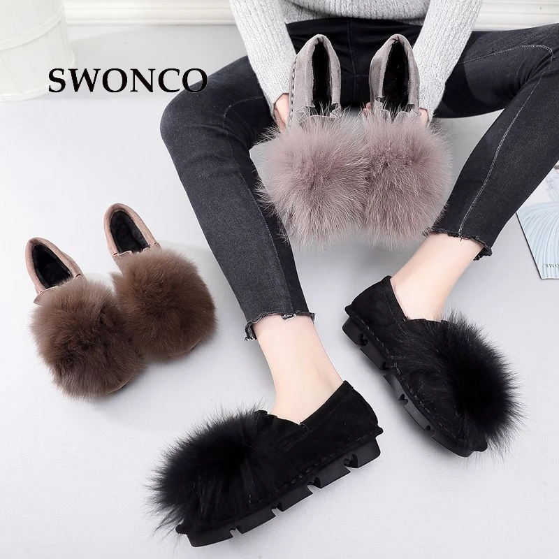 SWONCO Women's Loafers 2018 Autumn Winter Warm Plush Casual Girl Shoes Women Shoes Winter Flats Faux Fur Woman Fashion Shoe
SWONCO Women's Loafers 2018 Autumn Winter Warm Plush Casual Girl Shoes Women Shoes Winter Flats Faux Fur Woman Fashion Shoe