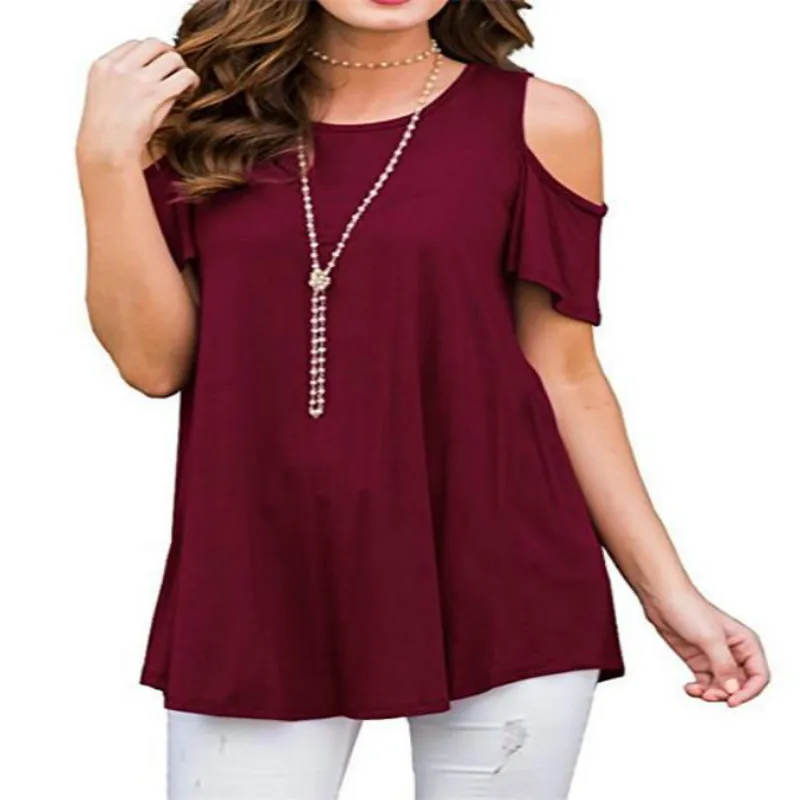 Women Fashion O-Neck Cotton Short Sleeve Strapless Loose T-shirt Women T Shirts Plus Size Women Shirts Summer
Women Fashion O-Neck Cotton Short Sleeve Strapless Loose T-shirt Women T Shirts Plus Size Women Shirts Summer