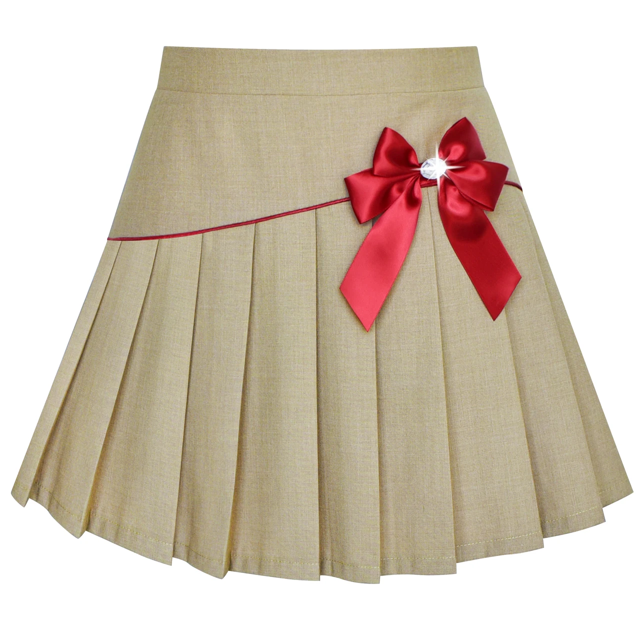 Girls Skirt Beige Pleated Bow Tie Back School Uniform 2019 Summer Princess Wedding Party Children Pageant
Girls Skirt Beige Pleated Bow Tie Back School Uniform 2019 Summer Princess Wedding Party Children Pageant