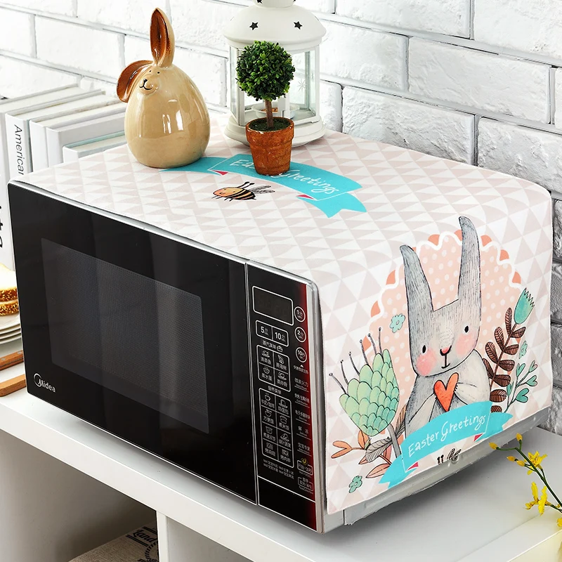 New Cartoon rabbit pattern Microwave oven dust cover The oven shield Cloth art Rural style with Store content bag
New Cartoon rabbit pattern Microwave oven dust cover The oven shield Cloth art Rural style with Store content bag
