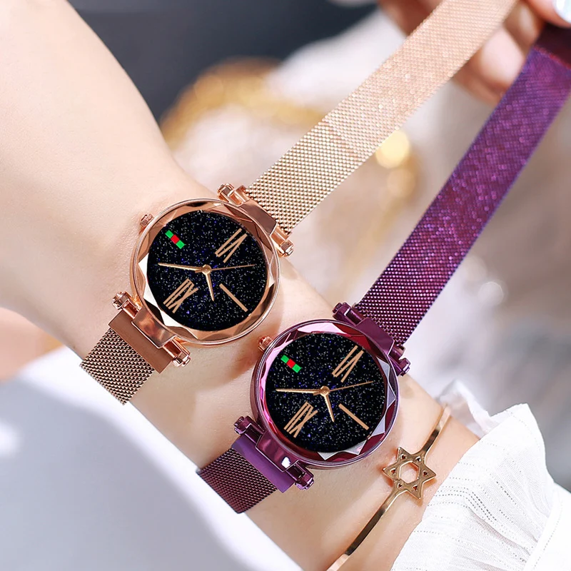 Luxury Brand Rose Gold Watches Women Starry Sky Diamond Watch Magnet Buckle Casual Waterproof Female Wristwatch Reloj Mujer
Luxury Brand Rose Gold Watches Women Starry Sky Diamond Watch Magnet Buckle Casual Waterproof Female Wristwatch Reloj Mujer