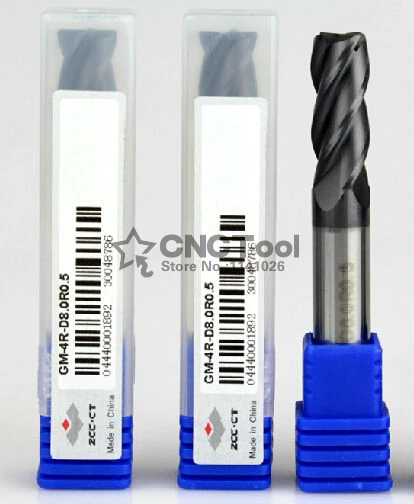 1pc Original ZCC.CT GM-4R-D8.0R0.5 8mm 4 flutes Cemented Carbide Corner Radius endmill CNC router bit milling cutter tool
1pc Original ZCC.CT GM-4R-D8.0R0.5 8mm 4 flutes Cemented Carbide Corner Radius endmill CNC router bit milling cutter tool
