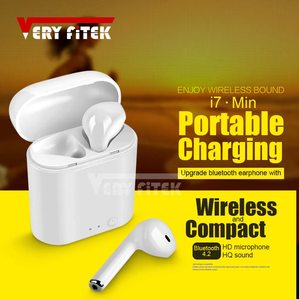TWS i7 Mini Stereo Sport Earbud Wireless Headset Bluetooth Earphone With Charging Box Mic For iPhone Xiaomi Samsung Huawei Sony
TWS i7 Mini Stereo Sport Earbud Wireless Headset Bluetooth Earphone With Charging Box Mic For iPhone Xiaomi Samsung Huawei Sony