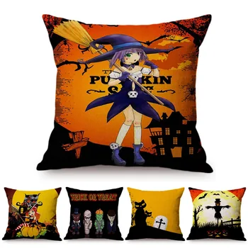 Cute Little Witches Halloween Decoration Cartoon Animation Cushion Cover Evil Black Cat Pumpkin Lantern Sofa Throw Pillow Cover
Cute Little Witches Halloween Decoration Cartoon Animation Cushion Cover Evil Black Cat Pumpkin Lantern Sofa Throw Pillow Cover