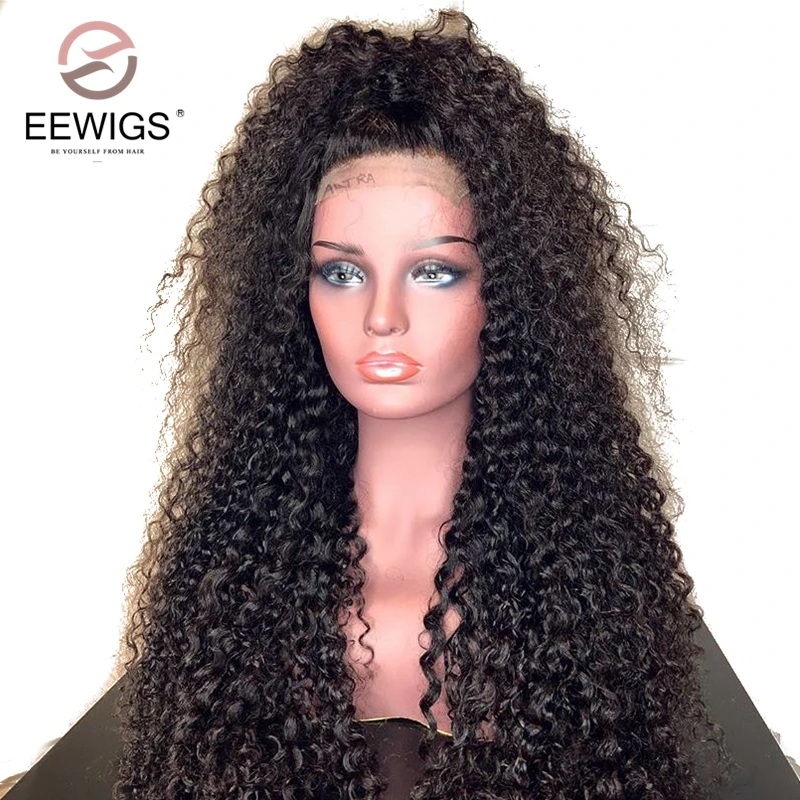 EEWIGS Heat Resistant Fiber Hair Wig Natural Black 180% Density Kinky Curly Synthetic Lace Front Wigs With Baby Hair for Women
EEWIGS Heat Resistant Fiber Hair Wig Natural Black 180% Density Kinky Curly Synthetic Lace Front Wigs With Baby Hair for Women